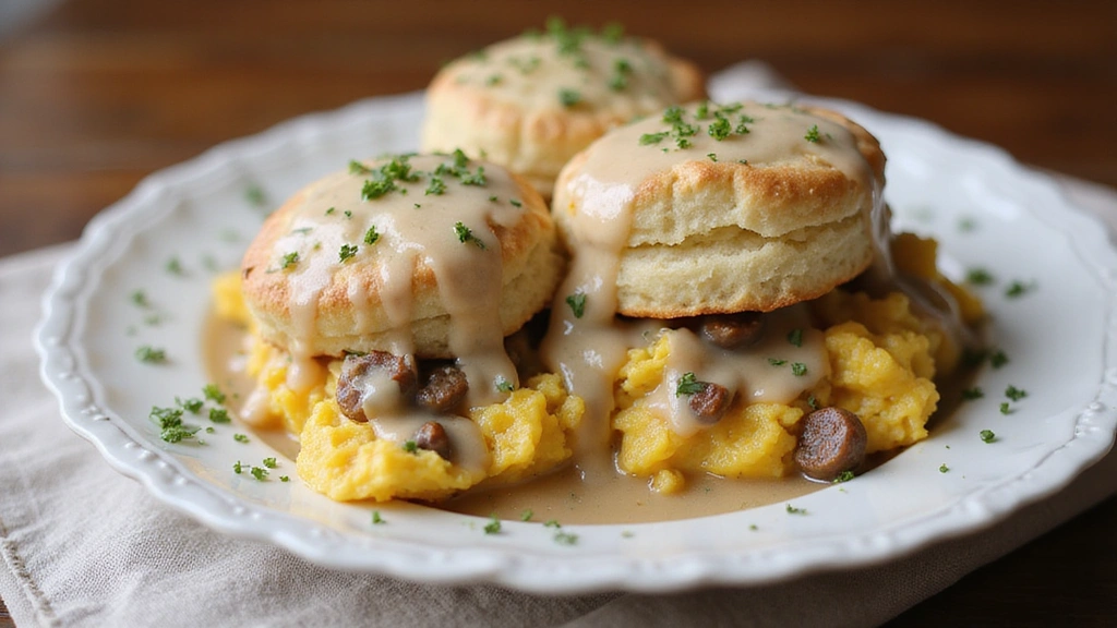 Biscuits and Gravy with Sausage and Egg Breakfast Casserole Recipes Comfort Food