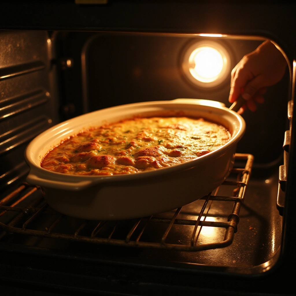 Campbells Cream of Mushroom Soup Recipes Chicken Noodle Casserole Easy Step 7 Bake the Casserole