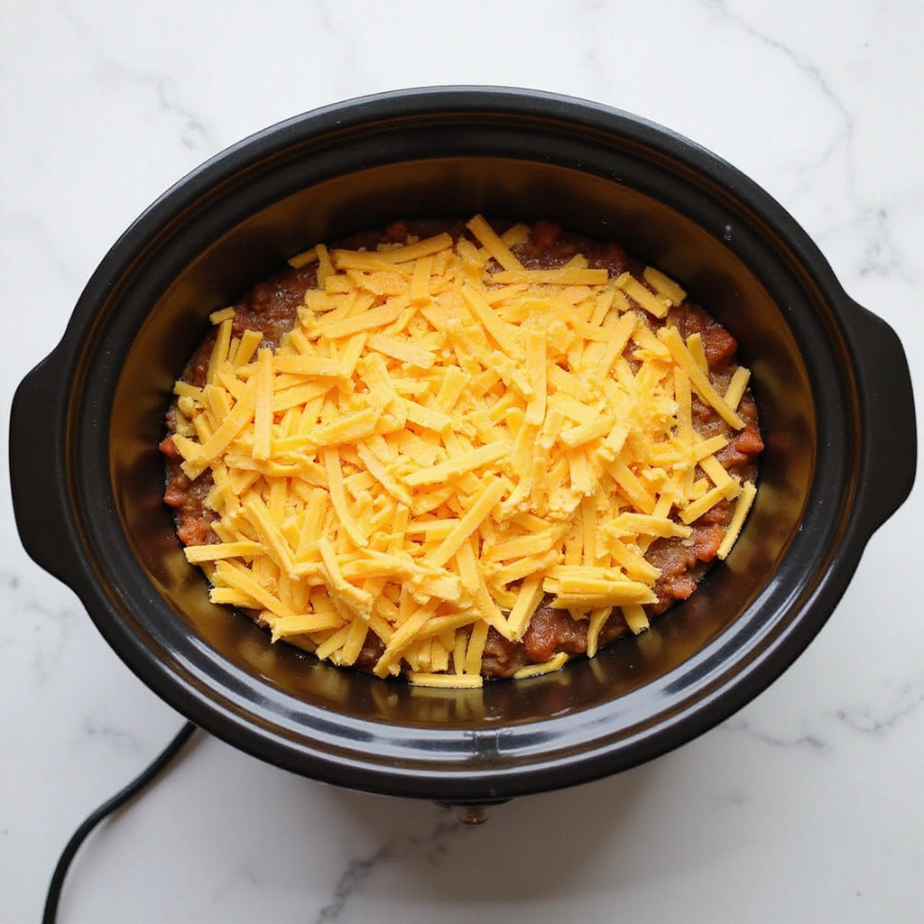 Chicken Broccoli Rice Casserole Crockpot Easy Recipes Step 6 Add Cheese on Top