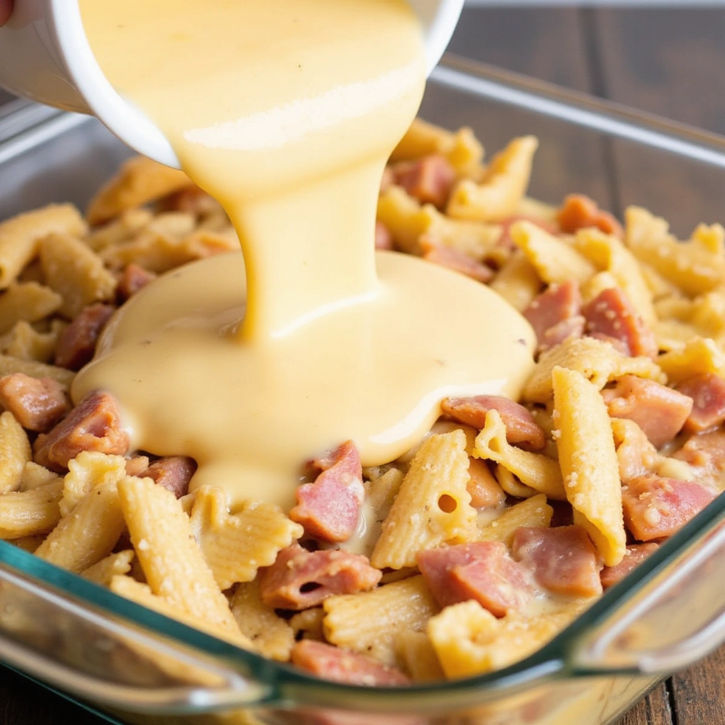 Chicken Cordon Bleu Easy Casserole Recipes Creamy Cheesy Step 4 Assemble Casserole