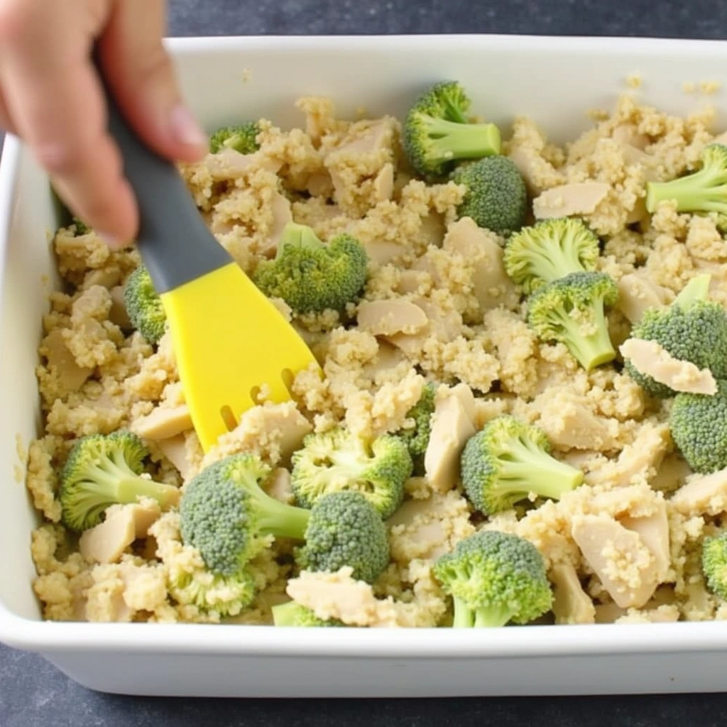 Chicken and Broccoli Casserole Recipes Creamy and Cheesy Step 6 Transfer to Casserole Dish
