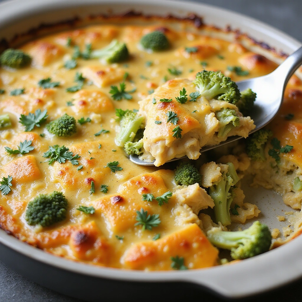 Chicken and Broccoli Casserole Recipes Creamy and Cheesy Step 8 Cool and Serve