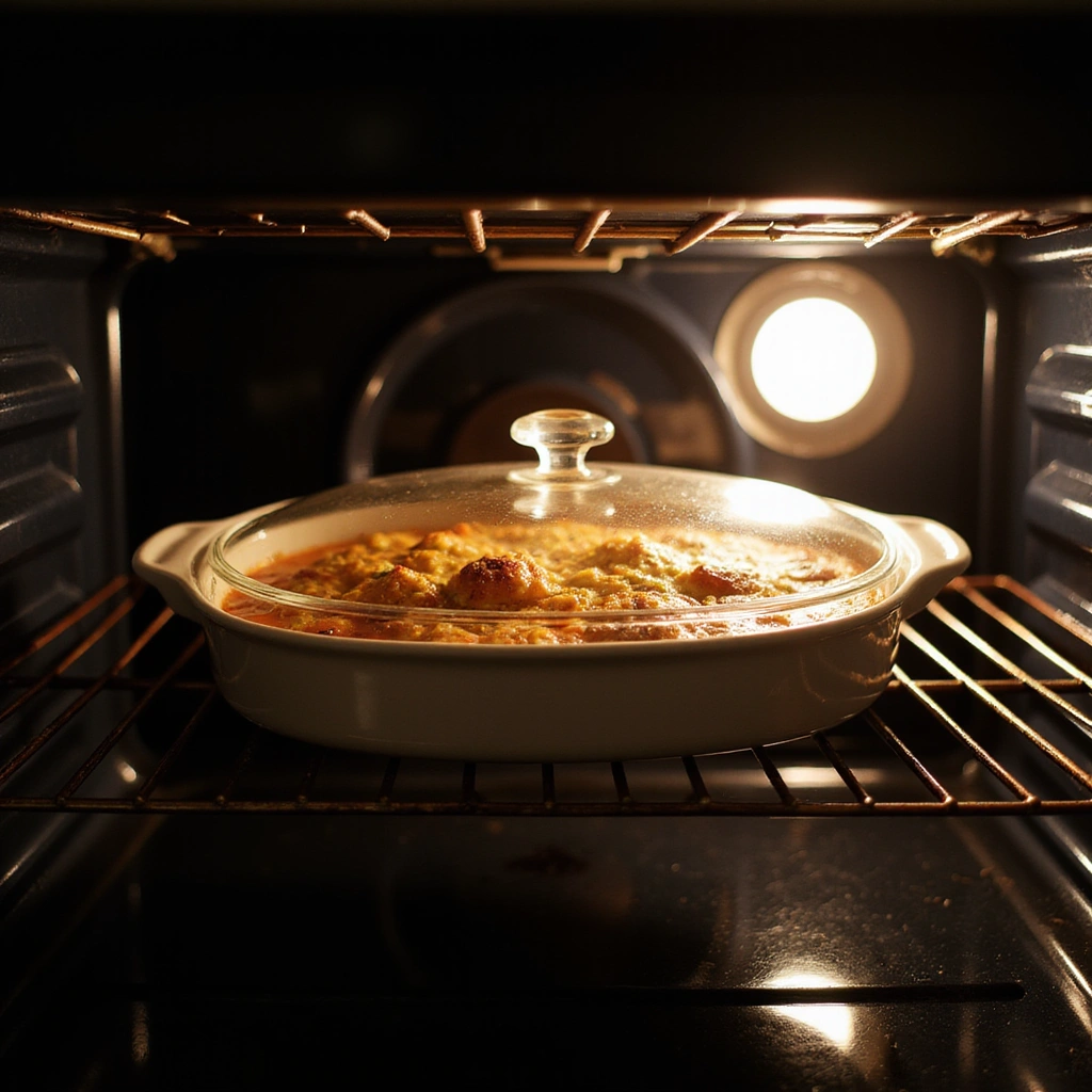 Chicken and Wild Rice Casserole Recipes Creamy Hearty Step 7 Cover and Bake