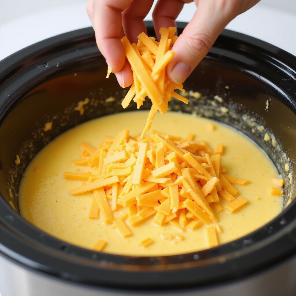 Crockpot Breakfast Casserole Overnight Easy Recipes 7 Crockpot Breakfast Casserole Overnight Easy Recipes Step 7 Add Cheese