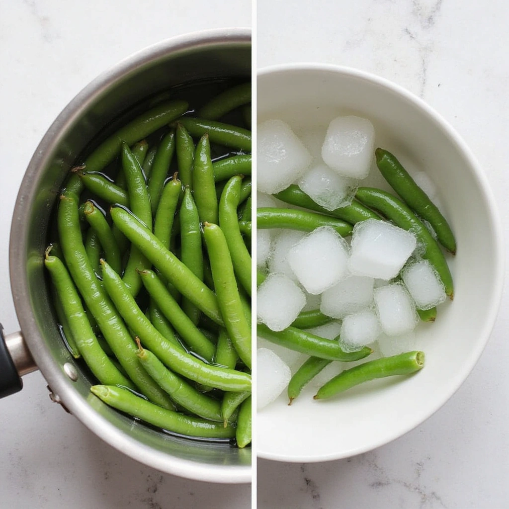 Fresh Green Bean Casserole Recipes Homemade Favorite Step 2 Blanch the Green Beans