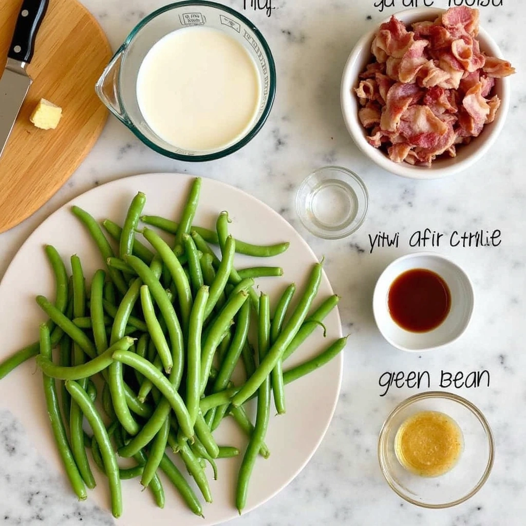 Green Bean Casserole Recipes with Bacon Savory Side Dish Step 1 Prepare Ingredients