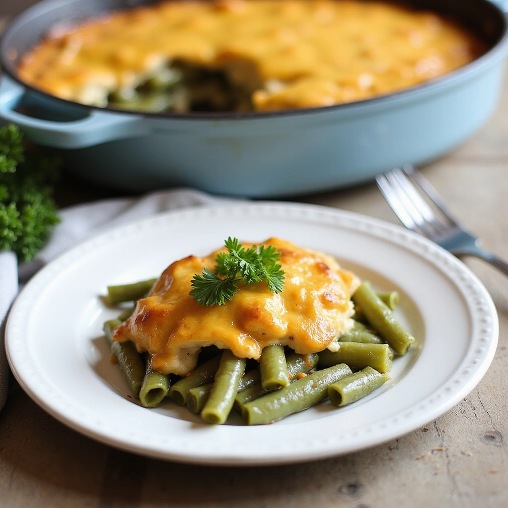 Green Bean Casserole Recipes with Bacon Savory Side Dish Step 9 Serve and Enjoy