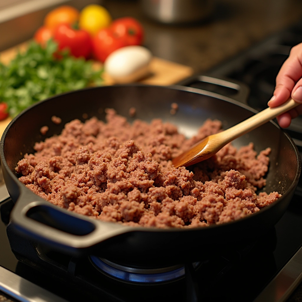 Low Carb Ground Beef Casserole Recipes Family Friendly Step 2 Brown the Ground Beef