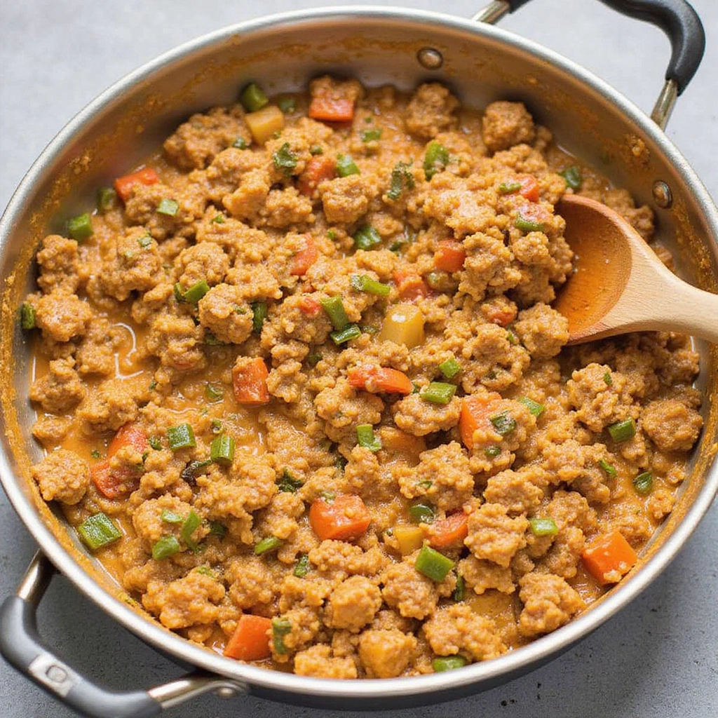 Low Carb Ground Beef Casserole Recipes Family Friendly Step 5 Combine Ingredients