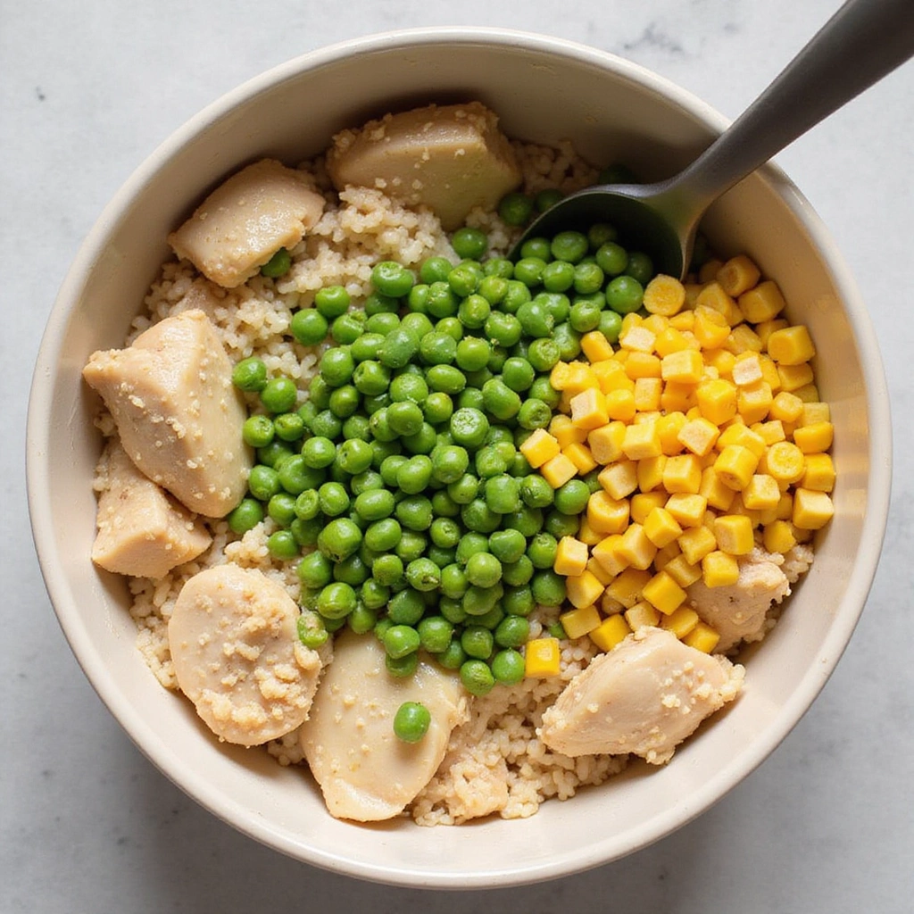 Rotisserie Chicken and Rice Casserole Recipes Quick Dinner Step 3 Add Vegetables