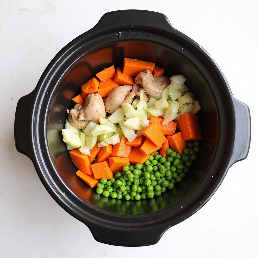 Slow Cooker Chicken Casserole Recipes Weeknight Favorite Step 4 Incorporate Vegetables