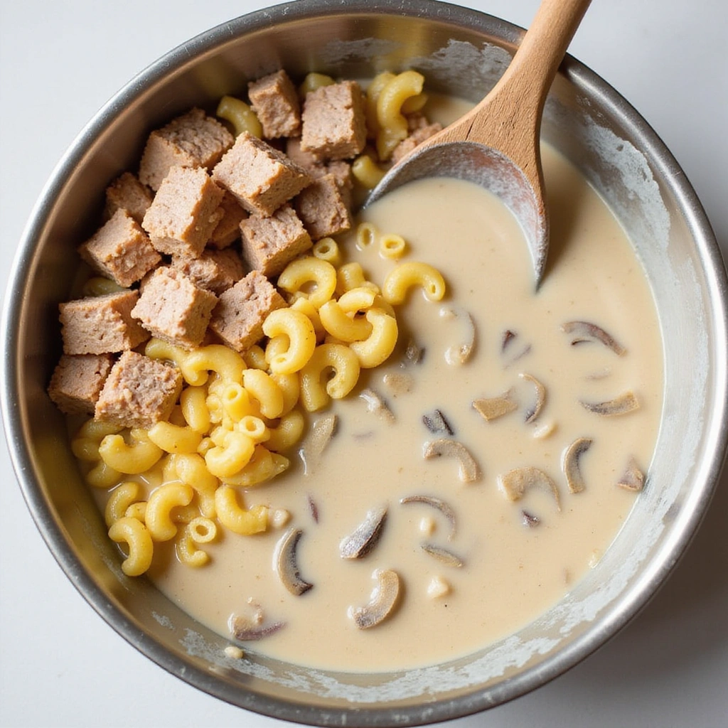 Tuna Casserole Recipes with Potato Chips Crunchy and Easy Step 3 Prepare the Tuna Mixture