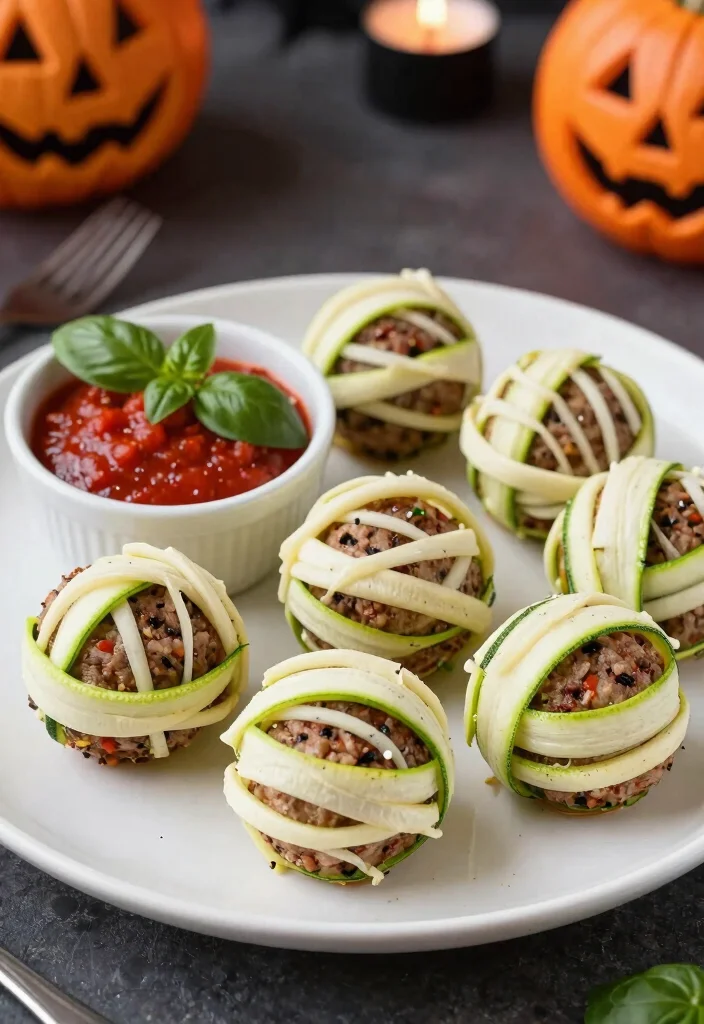 10 Halloween Dinner Recipes for Fun Family Nights 12 10 Halloween Dinner Recipes for Fun Family Nights 2. Mummy Meatballs 0