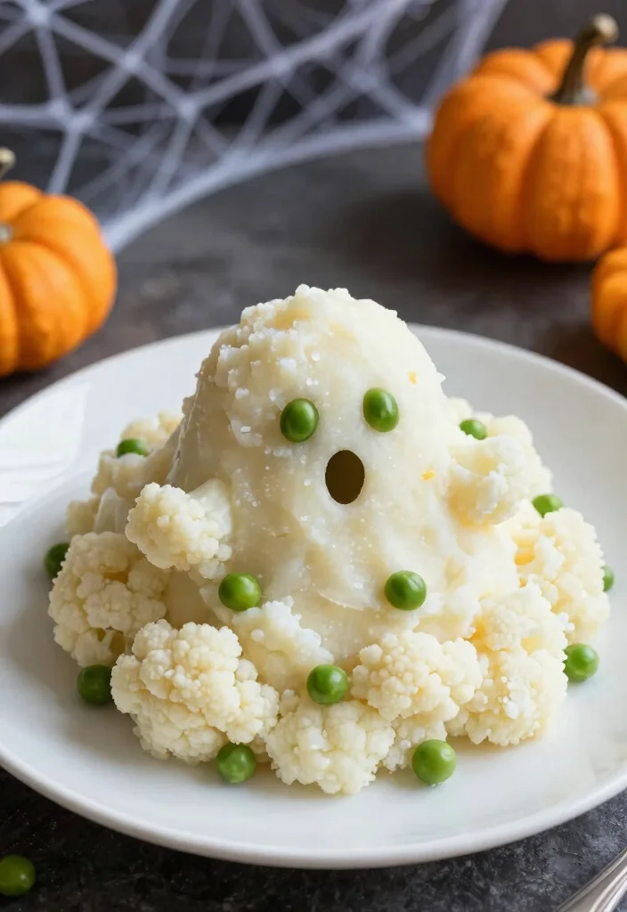 10 Halloween Dinner Recipes for Fun Family Nights 23 10 Halloween Dinner Recipes for Fun Family Nights 3. Ghostly Cauliflower Mash 0