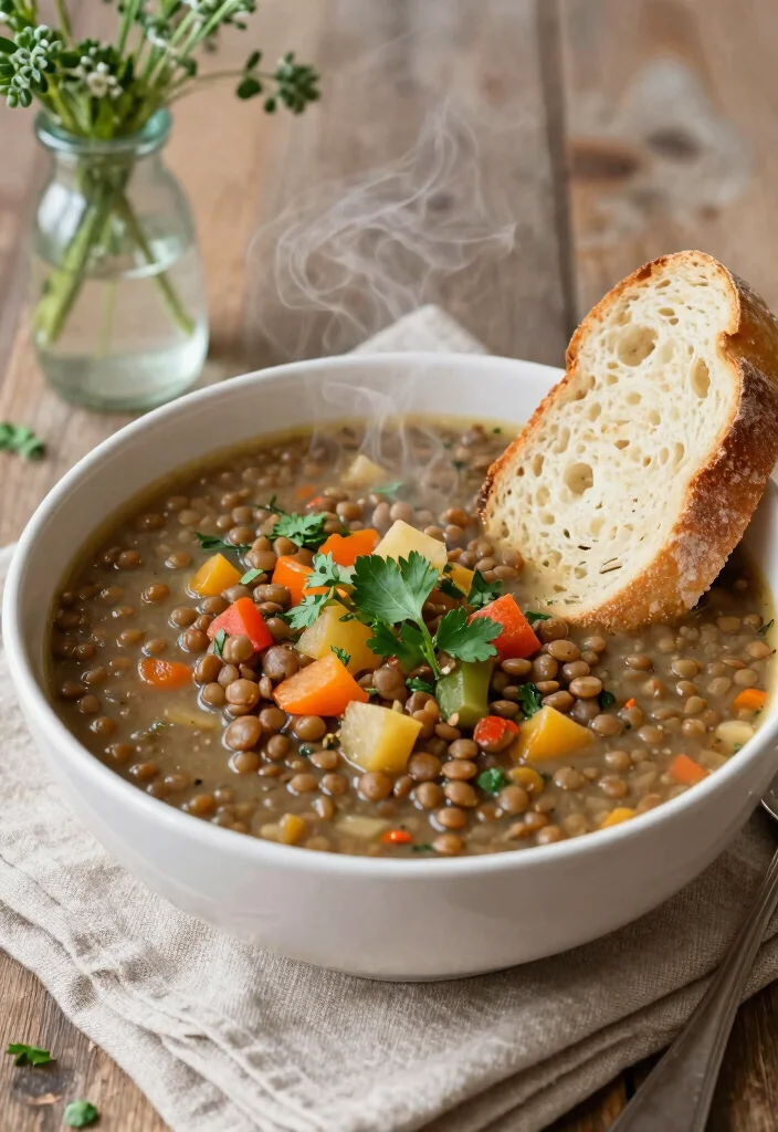 10 Healthy Dinner Recipes for One Quick and Easy Plant Based Meals 5. Lentil Soup with Fresh Herbs 0