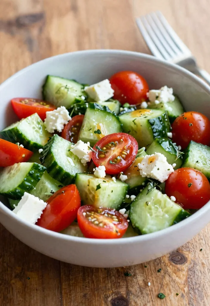10 Keto Cucumber Recipes for Light Refreshing Sides 34 10 Keto Cucumber Recipes for Light Refreshing Sides 4. Cucumber and Tomato Salad with Feta 0