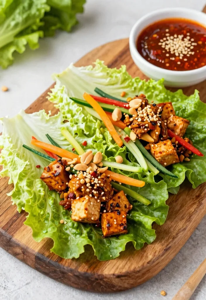 10 Keto Tofu Recipes for Plant Based Low Carb Cooking 2. Spicy Tofu Lettuce Wraps 0