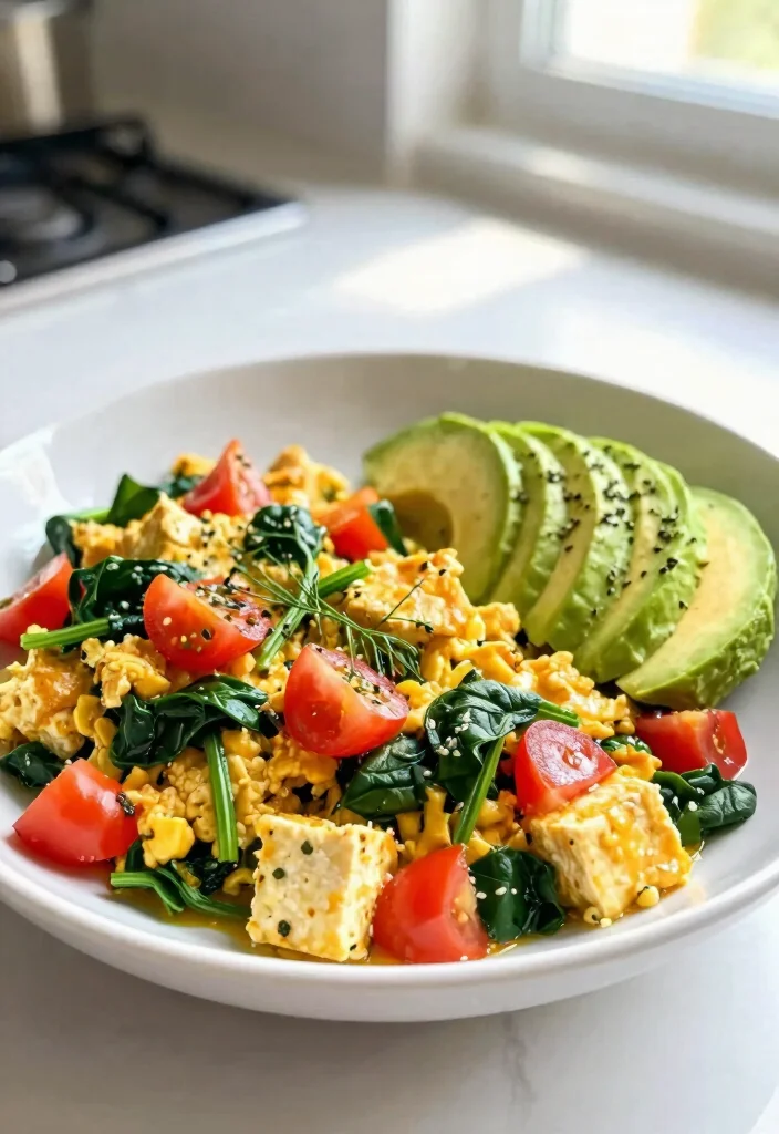 10 Keto Tofu Recipes for Plant Based Low Carb Cooking 5. Tofu Scramble with Spinach and Tomatoes 0