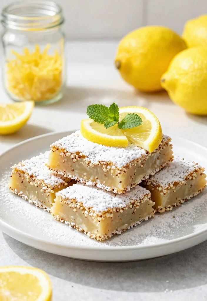10 Quinoa Dessert Recipes for Wholesome Sweet Bakes 8. Quinoa Lemon Bars 0