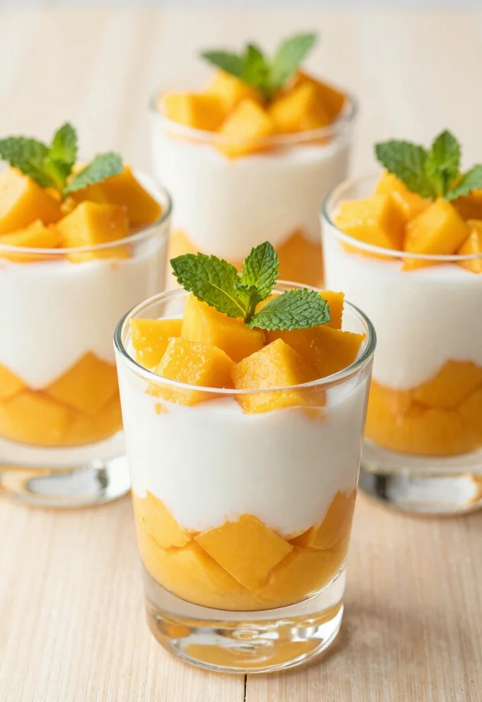 12 Asian Dessert Recipes with Light Delicate Sweet Flavors 12. Chilled Coconut Mango Delight 0
