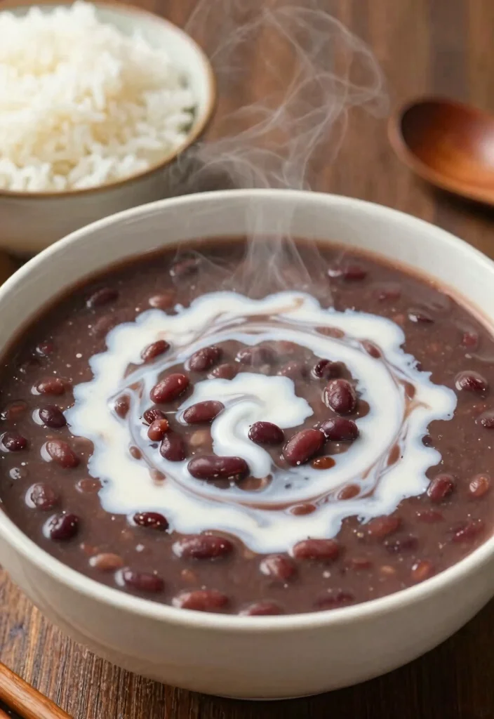 12 Asian Dessert Recipes with Light Delicate Sweet Flavors 3. Red Bean Soup Zheng Dou Sha 0