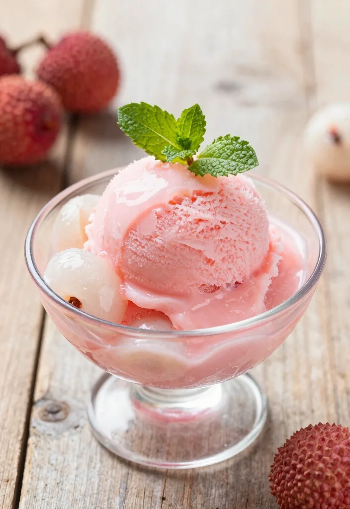 12 Asian Dessert Recipes with Light Delicate Sweet Flavors 9. Lychee Sorbet 0