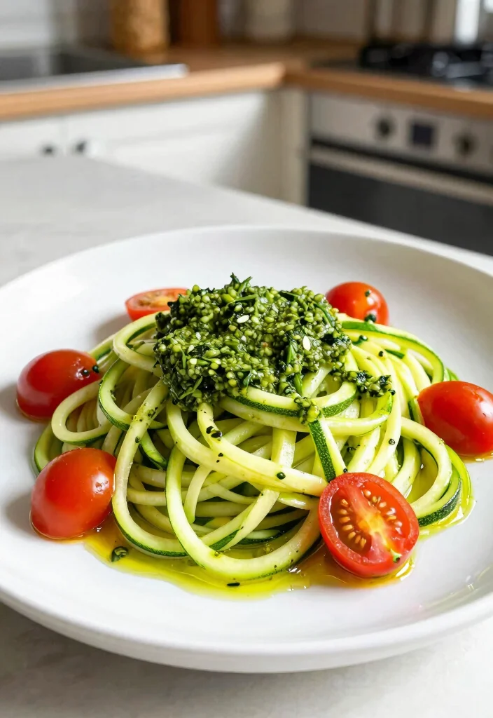 12 Beginner Vegan Recipes Anyone Can Make at Home 12. Zucchini Noodles with Pesto 0