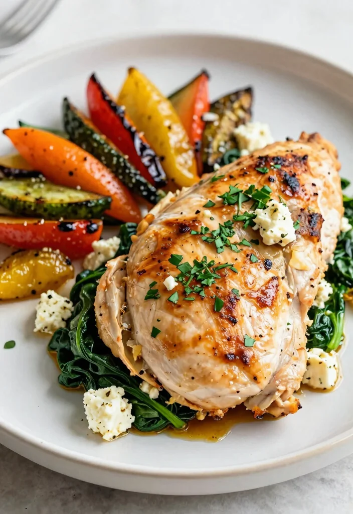 12 Easy Healthy Food Recipes for Simple Home Cooking 3. Spinach and Feta Stuffed Chicken 0