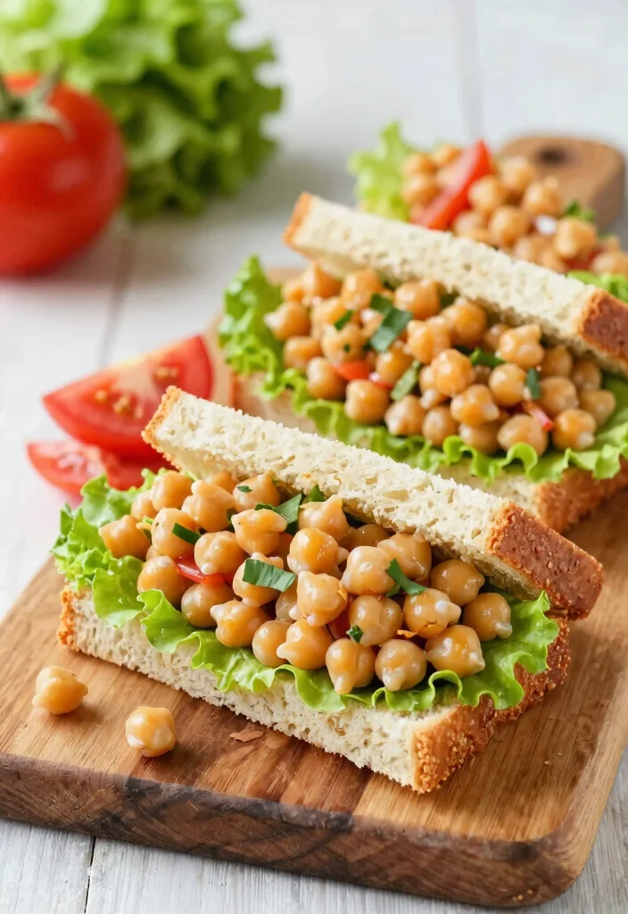 12 Easy Healthy Food Recipes for Simple Home Cooking 4. Chickpea Salad Sandwiches 0