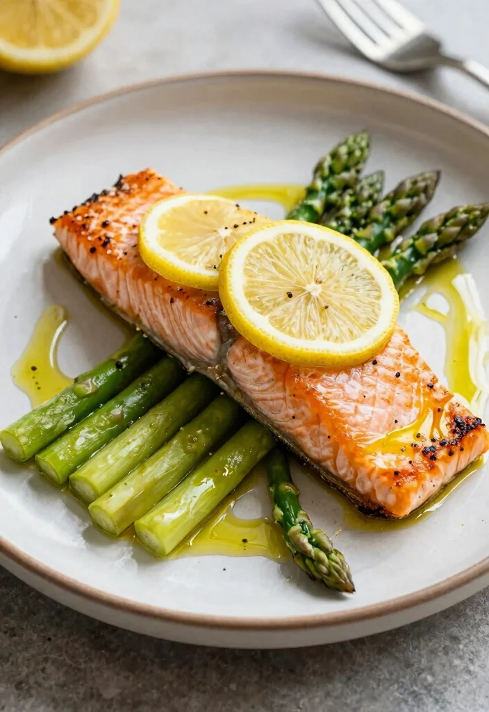 12 Easy Healthy Food Recipes for Simple Home Cooking 7. Baked Salmon with Asparagus 0