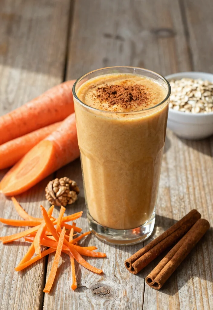 12 Healthy Carrot Recipes for Fresh Everyday Eating 3. Spiced Carrot Cake Smoothie 0