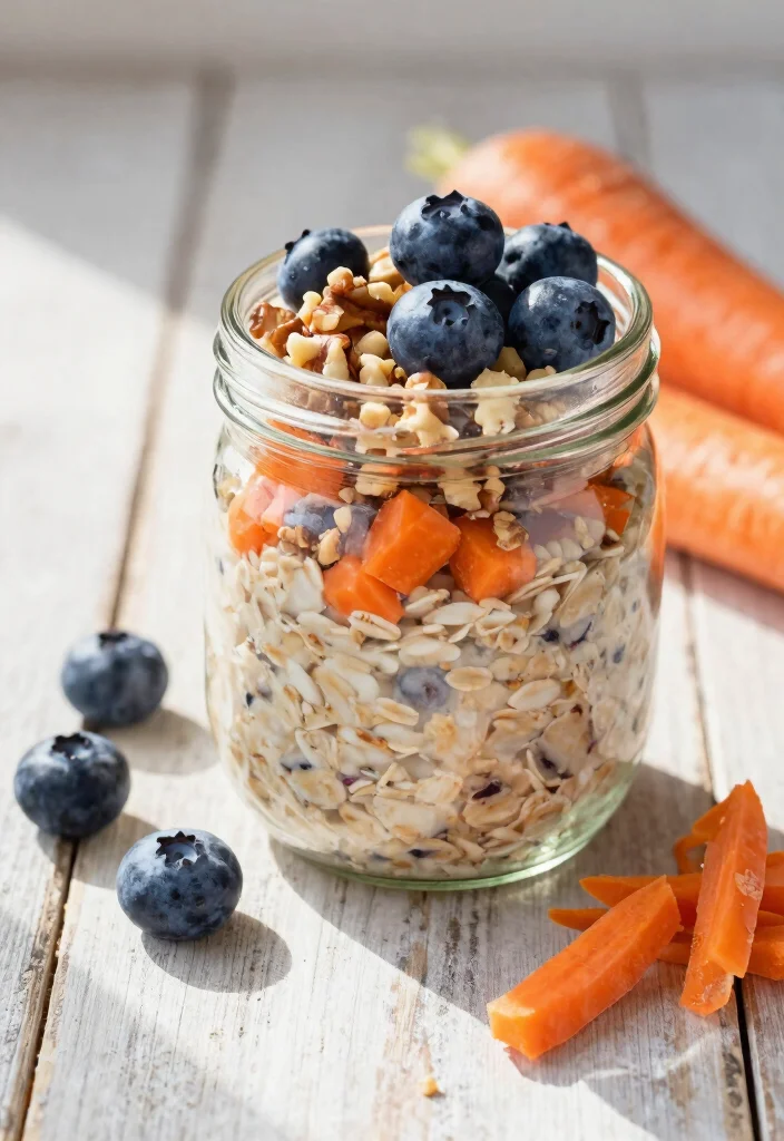 12 Healthy Carrot Recipes for Fresh Everyday Eating 8. Carrot and Blueberry Overnight Oats 0