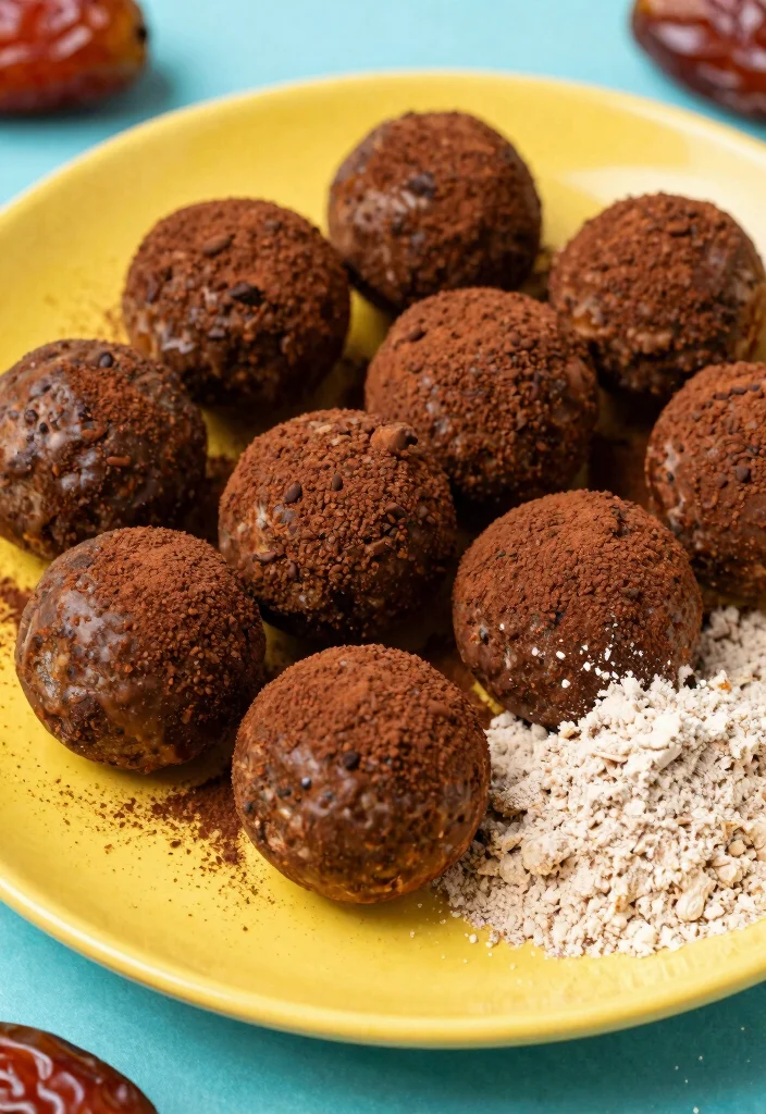 12 Healthy Date Recipes for Naturally Sweet Snacks 111 12 Healthy Date Recipes for Naturally Sweet Snacks 11. Date and Chocolate Protein Balls 0