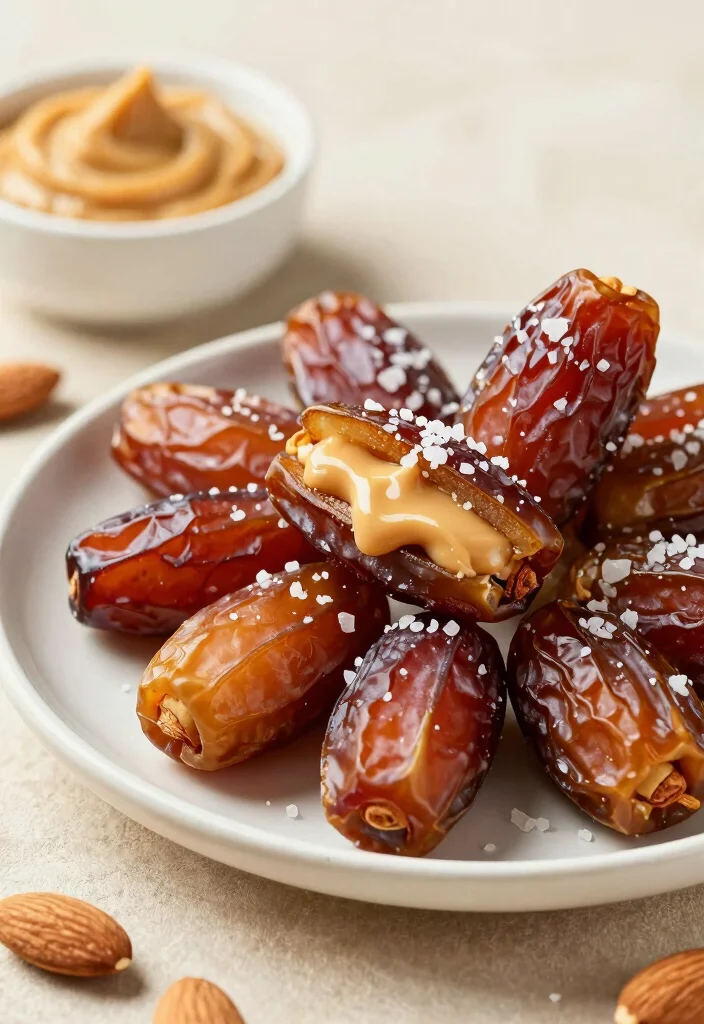12 Healthy Date Recipes for Naturally Sweet Snacks 34 12 Healthy Date Recipes for Naturally Sweet Snacks 4. Almond Butter Stuffed Dates 0