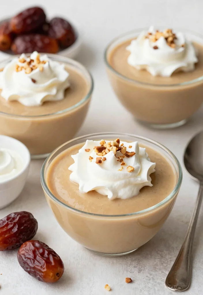 12 Healthy Date Recipes for Naturally Sweet Snacks 78 12 Healthy Date Recipes for Naturally Sweet Snacks 8. Date Pudding with Coconut Whipped Cream 0