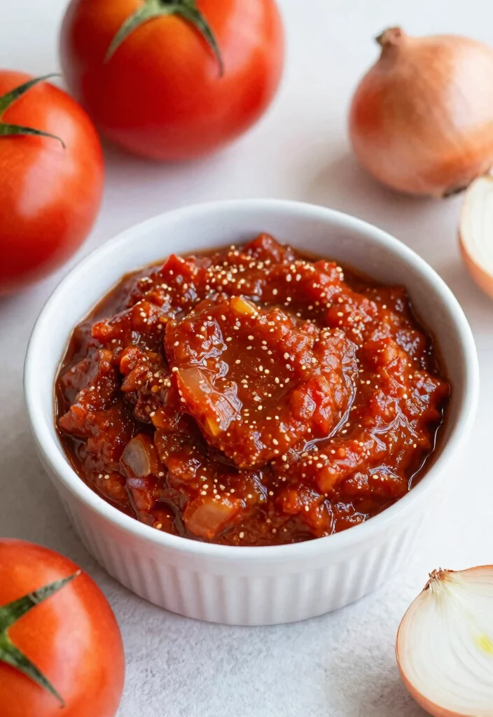 12 Healthy Indian Recipes with Lighter Spiced Flavors 11. Tomato and Onion Chutney 0