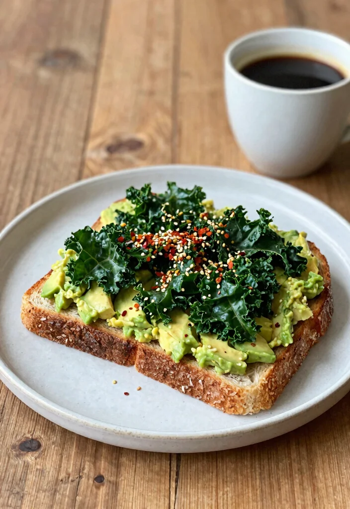 12 Healthy Kale Recipes for Easy Nutrient Rich Dishes 67 12 Healthy Kale Recipes for Easy Nutrient Rich Dishes 7. Kale and Avocado Toast 0