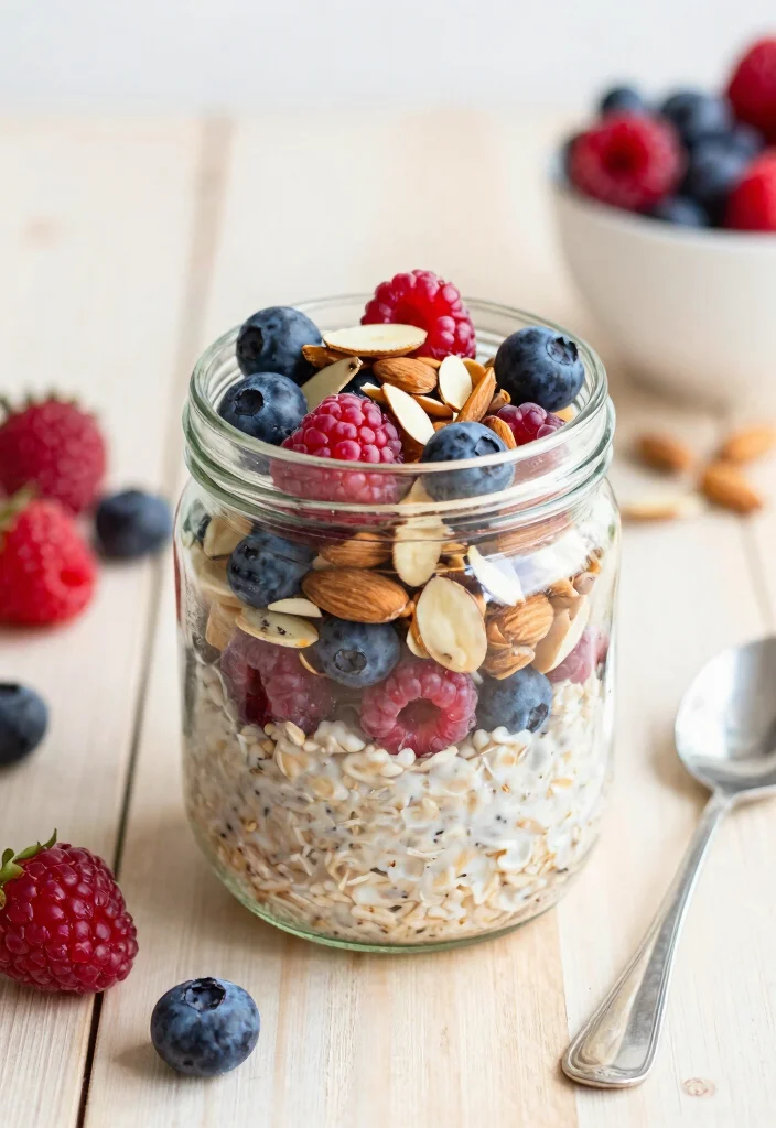 12 Healthy Oatmeal Recipes for Simple Wholesome Breakfasts 3. Berry Almond Overnight Oats 0