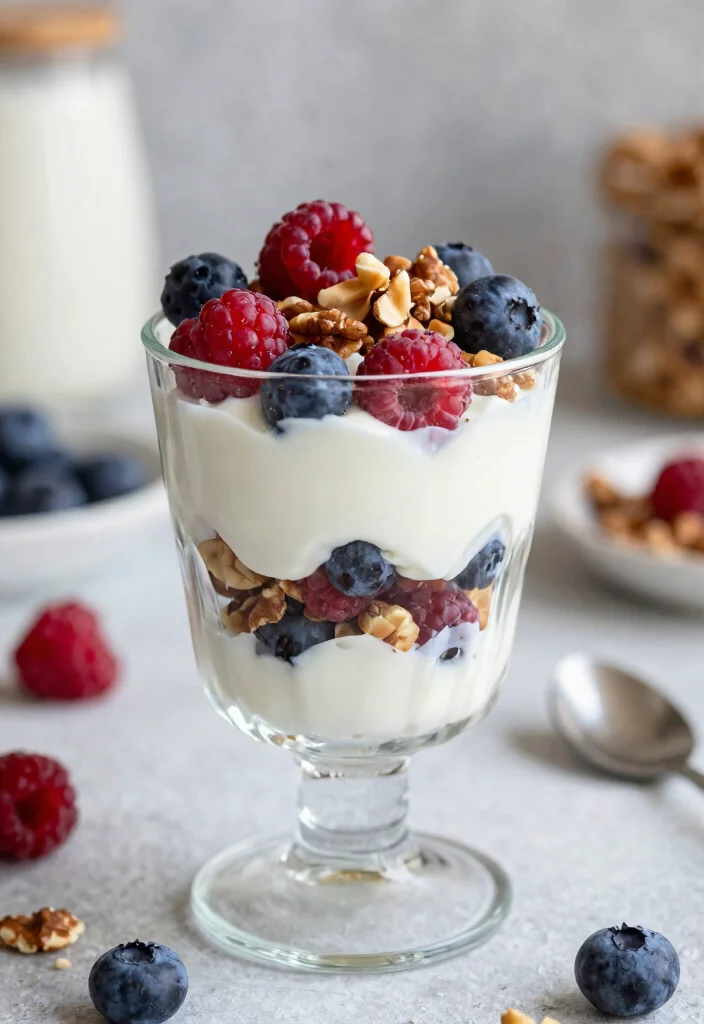 12 Low Calorie Keto Recipes for Light Low Carb Meals 11. Greek Yogurt Parfait with Nuts and Berries 0