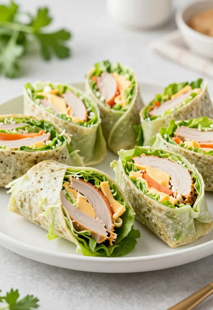 12 Low Calorie Keto Recipes for Light Low Carb Meals 9. Turkey and Cheese Lettuce Wraps 0