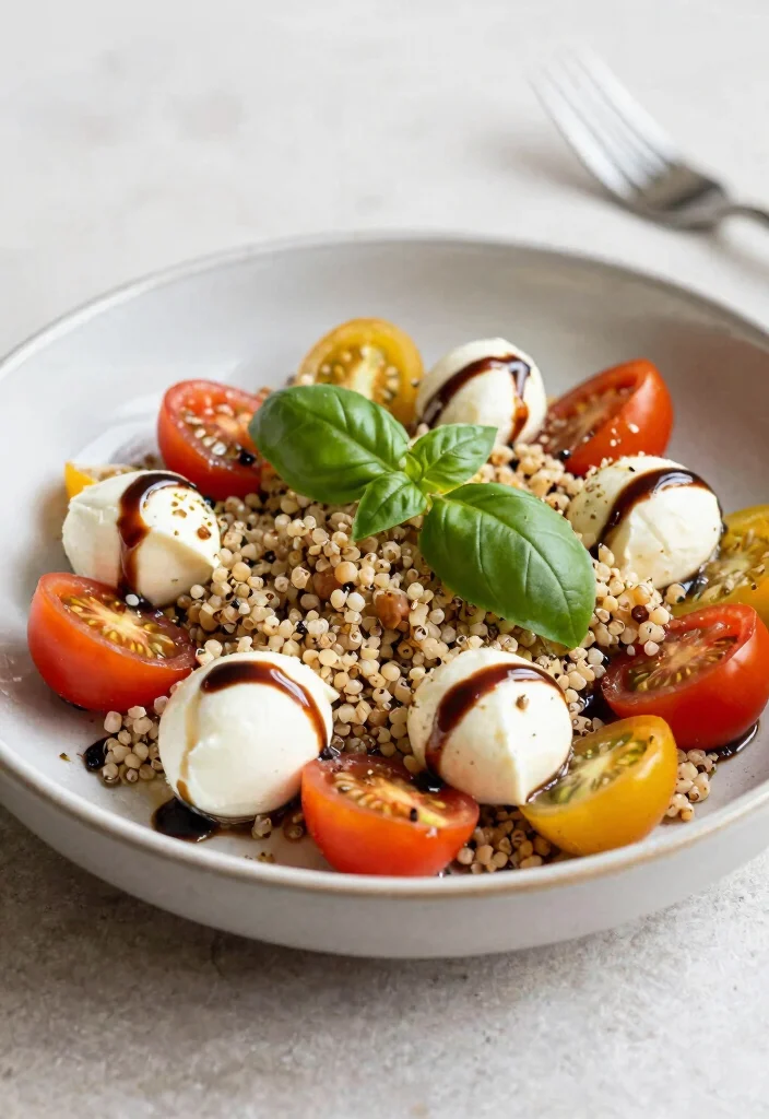 12 Quinoa Dinner Recipes for Balanced Protein Rich Meals 10. Quinoa Caprese Salad 0
