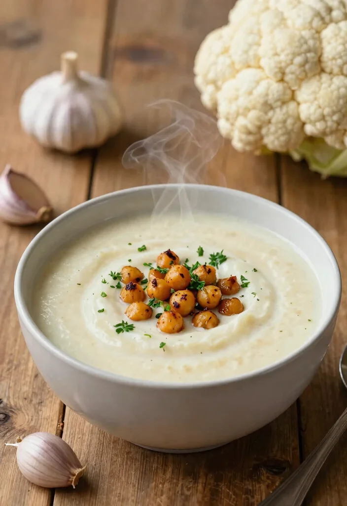 12 Vegan Cauliflower Recipes for Crispy Comfort Meals 2. Creamy Cauliflower Soup 0