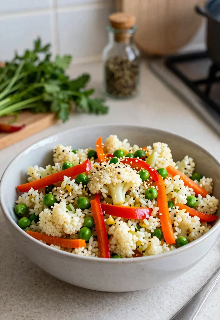 12 Vegan Cauliflower Recipes for Crispy Comfort Meals 5. Cauliflower Rice Stir Fry 0