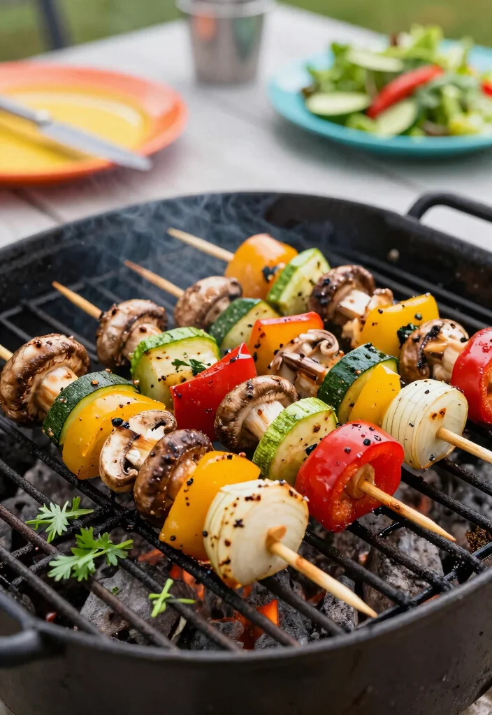 12 Vegan Portobello Mushroom Recipes with Meaty Texture 12 12 Vegan Portobello Mushroom Recipes with Meaty Texture 2. Portobello Mushroom Kebabs 0