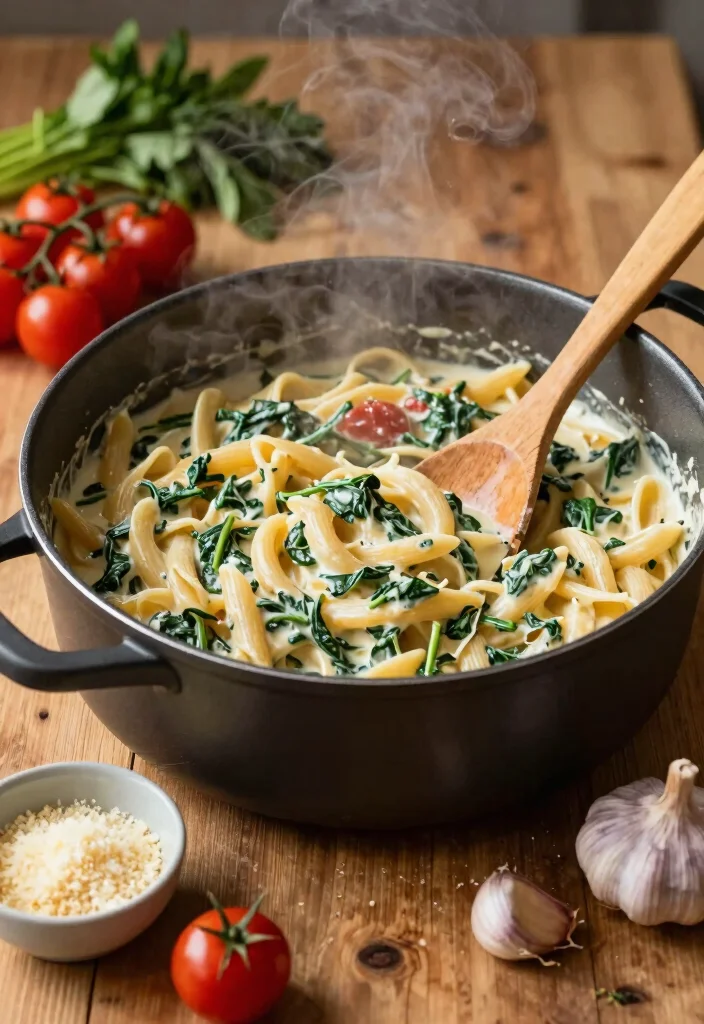 12 Vegetable Dinner Recipes for Simple Meatless Cooking 1 12 Vegetable Dinner Recipes for Simple Meatless Cooking 1. One Pot Creamy Spinach and Tomato Pasta 0