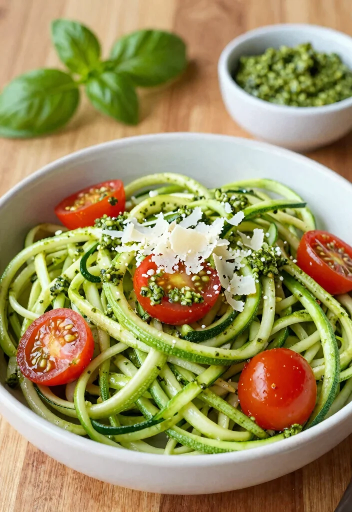 12 Vegetable Dinner Recipes for Simple Meatless Cooking 67 12 Vegetable Dinner Recipes for Simple Meatless Cooking 7. Zucchini Noodles with Pesto 0