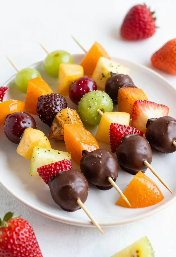 12 Weight Watchers Dessert Recipes for Smart Sweet Treats 122 12 Weight Watchers Dessert Recipes for Smart Sweet Treats 12. Chocolate Dipped Fruit Kabobs 0