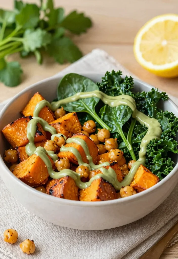 12 Whole Food Vegan Recipes for Clean Plant Based Eating 2. Sweet Potato and Chickpea Buddha Bowl 0