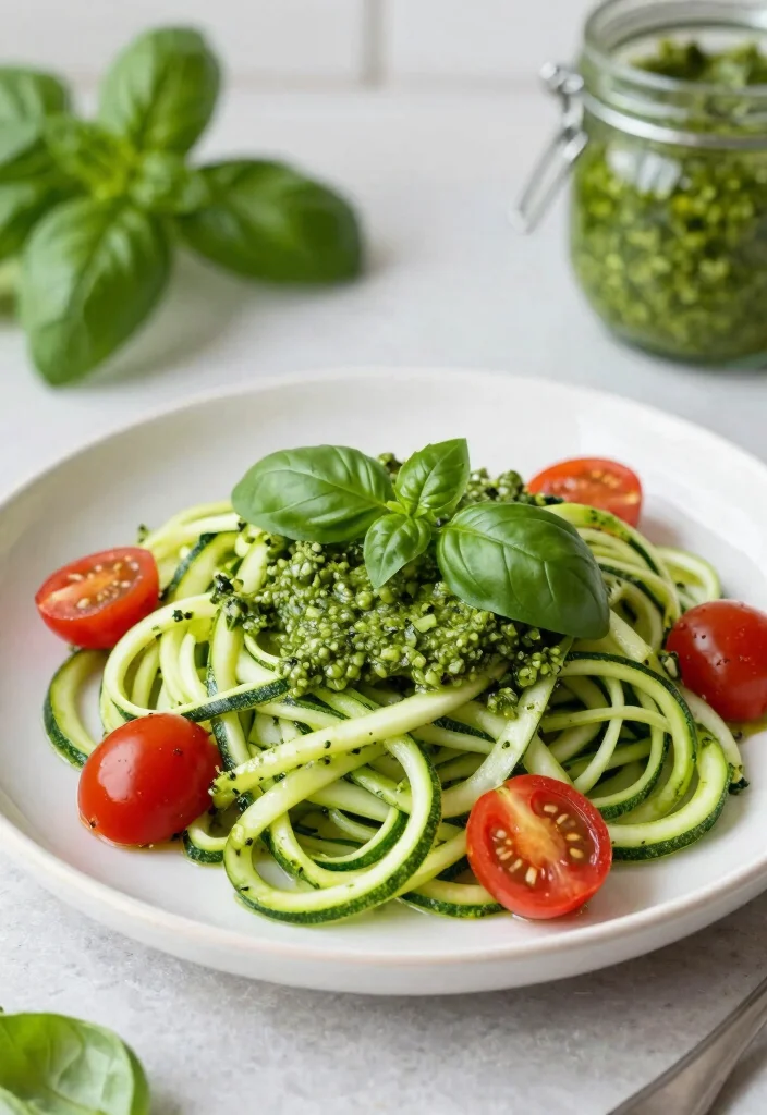 12 Whole Food Vegan Recipes for Clean Plant Based Eating 5. Zucchini Noodles with Pesto 0