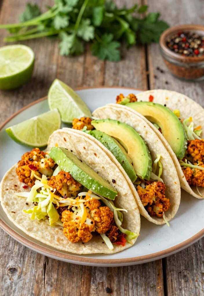 12 Whole Food Vegan Recipes for Clean Plant Based Eating 6. Spicy Cauliflower Tacos 0